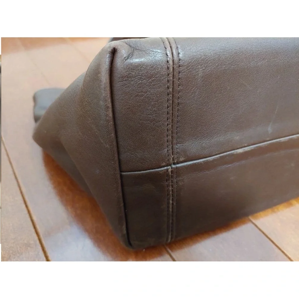 Coach Chocolate Brown Leather Tote - Picture 11 of 14